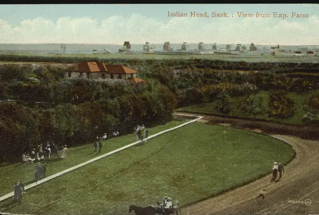 View from the Experimental Farm toward the town